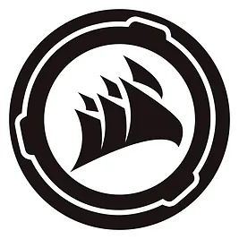 Adesivo Corsair "Iron Man" Logo, 80x80 mm - Nero Adesivo Corsair "Iron Man" Logo, 80x80 mm - Nero
