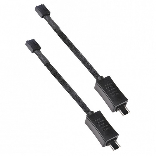 Silverstone Cavo Riduzione Velocitΰ 4-Pin PWM, sleeved Nero, Kit x2 - 100 mm Silverstone Cavo Riduzione Velocitΰ 4-Pin PWM, sleeved Nero, Kit x2 - 100 mm