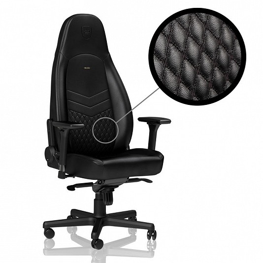 noblechairs ICON Real Leather Gaming Chair - Nero noblechairs ICON Real Leather Gaming Chair - Nero
