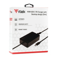 iTek Alimentatore Universale per Notebook e Dispositivi USB-C, PD - 90 Watt