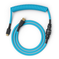 Glorious PC Gaming Race Coiled Cable, cavo a spirale da USB-C a USB-A - 1.37 m - Blu Cielo