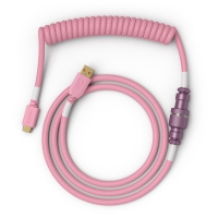 Glorious PC Gaming Race Coiled Cable, cavo a spirale da USB-C a USB-A - 1.37 m - Rosa