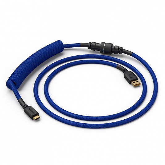 Glorious PC Gaming Race Coiled Cable, cavo a spirale da USB-C a USB-A - 1.37 m - Blu Glorious PC Gaming Race Coiled Cable, cavo a spirale da USB-C a USB-A - 1.37 m - Blu