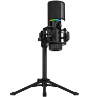 Streamplify Microfono RGB, USB-A, Treppiede Incluso - Nero