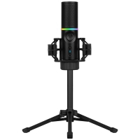 Streamplify Microfono RGB, USB-A, Treppiede Incluso - Nero