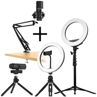 Streamplify Pack Pro per Streaming - Camera, Microfono, Light 10, Light 14