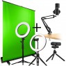 Streamplify Pack Completo per Streaming - Camera, Mic, Light 10, Light 14, Green Screen