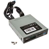 Icy Box IB-865a Lettore Multi-Card da 3.5" con USB 3.2 - Nero