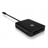 Icy Box IB-CR403-C3 Card Reader 3 porte, interfaccia USB 3.2 (Gen1) Type-C - Nero