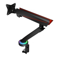 Icy Box MSG303BL-T Supporto Monitor, RGB, USB 3.0, Media HUB - Nero