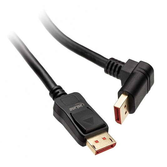 InLine Cavo DisplayPort 8K (UHD-2) angolato verso il basso, 3m - Nero InLine Cavo DisplayPort 8K (UHD-2) angolato verso il basso, 3m - Nero