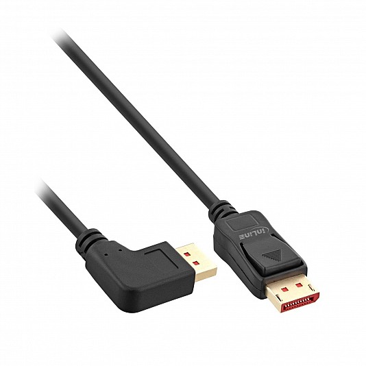 InLine Cavo DisplayPort 8K (UHD-2) angolato verso sinistra, 5m - Nero InLine Cavo DisplayPort 8K (UHD-2) angolato verso sinistra, 5m - Nero
