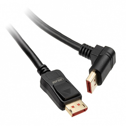 InLine Cavo DisplayPort 8K (UHD-2) angolato verso l'alto, 3m - Nero InLine Cavo DisplayPort 8K (UHD-2) angolato verso l'alto, 3m - Nero