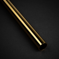 Bitspower Chamfer Brass Hard Tubing 14mm AD, 500mm - Oro