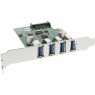 InLine Controller PCIe USB 3.0 4 Porte + Adattatore Low Profile