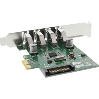 InLine Controller PCIe USB 3.0 4 Porte + Adattatore Low Profile