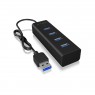 Icy Box IB-HUB1409-U3 HUB, 4x USB 3.0 - Nero