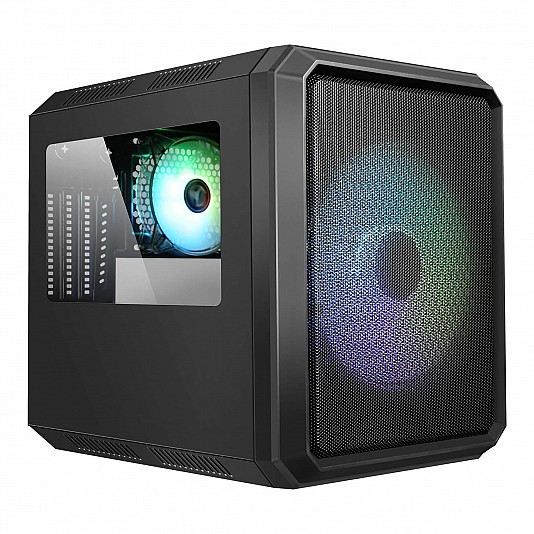 iTek Case QBO 8 EVO, Cube Case D-RGB - Nero con Finestra iTek Case QBO 8 EVO, Cube Case D-RGB - Nero con Finestra
