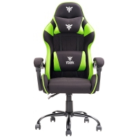 iTek Gaming Chair RHOMBUS FF10 - Tessuto, Doppio Cuscino - Nero/Verde