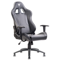 iTek Gaming Chair PLAYCOM PM20 - PVC, Doppio Cuscino - Nero/Nero