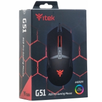 iTek G51 Gaming Mouse, RGB, 6.400 DPI - Nero