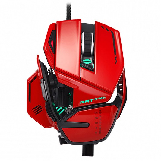 Mad Catz R.A.T. 8+ ADV Fully Adjustable Gaming Mouse - Rosso Mad Catz R.A.T. 8+ ADV Fully Adjustable Gaming Mouse - Rosso