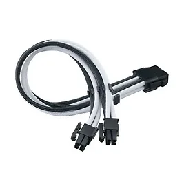 Silverstone Prolunga 8 pin (4+4) EPS , 300mm - Sleeved Nero/Bianco Silverstone Prolunga 8 pin (4+4) EPS , 300mm - Sleeved Nero/Bianco
