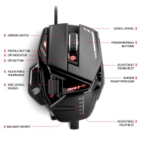 Mad Catz R.A.T. 8+ Fully Adjustable Gaming Mouse - Black