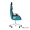 Thermaltake ARGENT E700 Gaming Chair Vera Pelle Design by Porsche - Ocean Blue