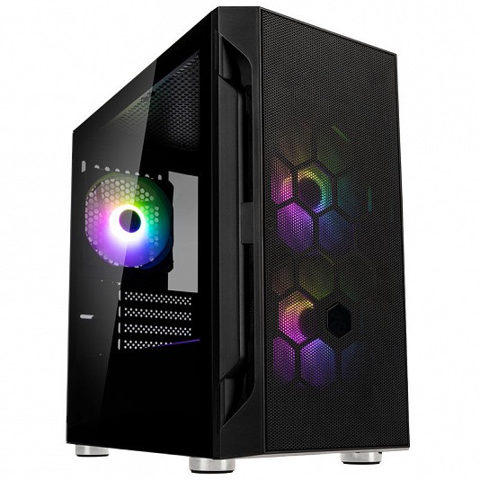 Silverstone SST-FAH1MB-PRO Fara H1M Pro Micro-ATX, ARGB, Tempered Glass - Nero Silverstone SST-FAH1MB-PRO Fara H1M Pro Micro-ATX, ARGB, Tempered Glass - Nero