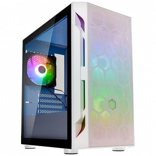 Silverstone SST-FAH1MW-PRO Fara H1M Pro Micro-ATX, ARGB, Tempered Glass - Bianco Silverstone SST-FAH1MW-PRO Fara H1M Pro Micro-ATX, ARGB, Tempered Glass - Bianco