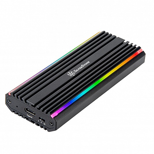 Silverstone MS13 alloggio RGB NVMe/SSD USB-C 3.2 - Nero Silverstone MS13 alloggio RGB NVMe/SSD USB-C 3.2 - Nero