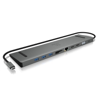 Icy Box IB-DK2106-C Docking Station, HDMI, DP, Ethernet - Antracite
