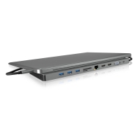 Icy Box IB-DK2106-C Docking Station, HDMI, DP, Ethernet - Antracite