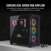 Corsair 4000D RGB Airflow Tempered Glass - Nero con Finestra