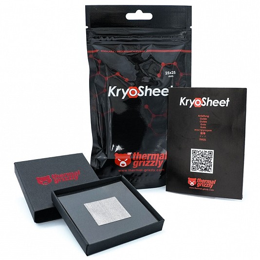 Thermal Grizzly KryoSheet Pad Termico - 25 × 25 × 0,2 mm Thermal Grizzly KryoSheet Pad Termico - 25 × 25 × 0,2 mm