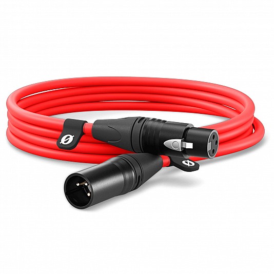 RODE XLR-Cable Cavo XLR per microfono, 3 metri - Rosso RODE XLR-Cable Cavo XLR per microfono, 3 metri - Rosso