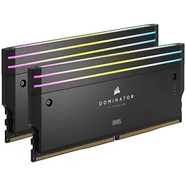 Corsair Dominator Titanium RGB DDR5 6600MHz C32, Nero - 32GB (2x16GB) Corsair Dominator Titanium RGB DDR5 6600MHz C32, Nero - 32GB (2x16GB)