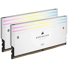 Corsair Dominator Titanium RGB DDR5 7000MHz C34, Bianco - 32GB (2x16GB) Corsair Dominator Titanium RGB DDR5 7000MHz C34, Bianco - 32GB (2x16GB)