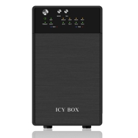 Icy Box IB-RD3620SU3 Case Raid per 2 HDD, Interfaccia USB 3.1 Type-C - Nero
