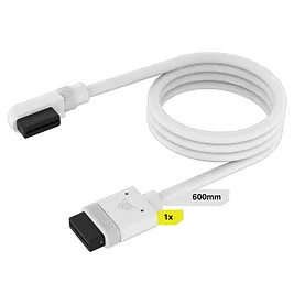 Corsair iCUE LINK Cable, 1x 600mm con Connettore 90° - Bianco Corsair iCUE LINK Cable, 1x 600mm con Connettore 90° - Bianco