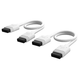 Corsair iCUE LINK Cable, 2x 200mm con Connettori Dritti - Bianco Corsair iCUE LINK Cable, 2x 200mm con Connettori Dritti - Bianco