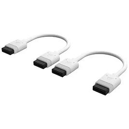 Corsair iCUE LINK Cable, 2x 100mm con Connettori Dritti - Bianco Corsair iCUE LINK Cable, 2x 100mm con Connettori Dritti - Bianco