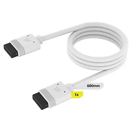 Corsair iCUE LINK Cable, 1x 600mm con Connettori Dritti - Bianco Corsair iCUE LINK Cable, 1x 600mm con Connettori Dritti - Bianco