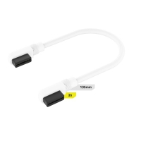 Corsair iCUE LINK Cable, 2x 135mm con Connettore 90° - Bianco
