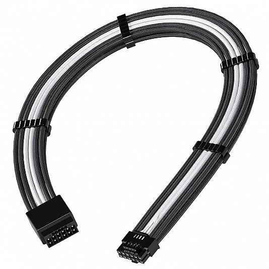 Prolunga GPU PCIe 5.0 da 16Pin (12+4) 12VHPWR a 16Pin - Nero/Bianco Prolunga GPU PCIe 5.0 da 16Pin (12+4) 12VHPWR a 16Pin - Nero/Bianco