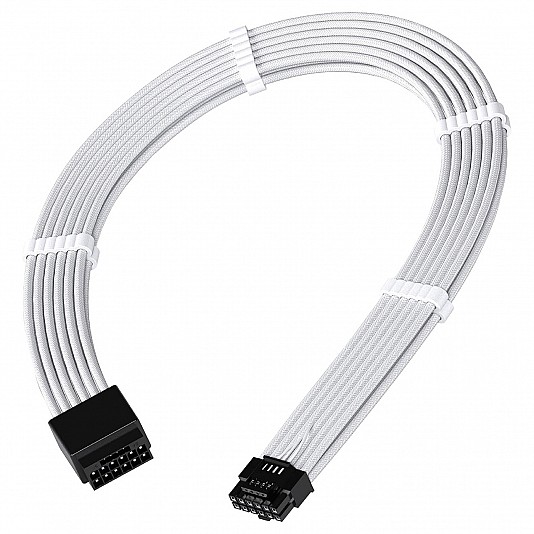 Prolunga GPU PCIe 5.0 da 16Pin (12+4) 12VHPWR a 16Pin - Bianco Prolunga GPU PCIe 5.0 da 16Pin (12+4) 12VHPWR a 16Pin - Bianco