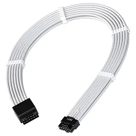 Prolunga GPU PCIe 5.0 da 16Pin (12+4) 12VHPWR a 16Pin - Bianco Prolunga GPU PCIe 5.0 da 16Pin (12+4) 12VHPWR a 16Pin - Bianco