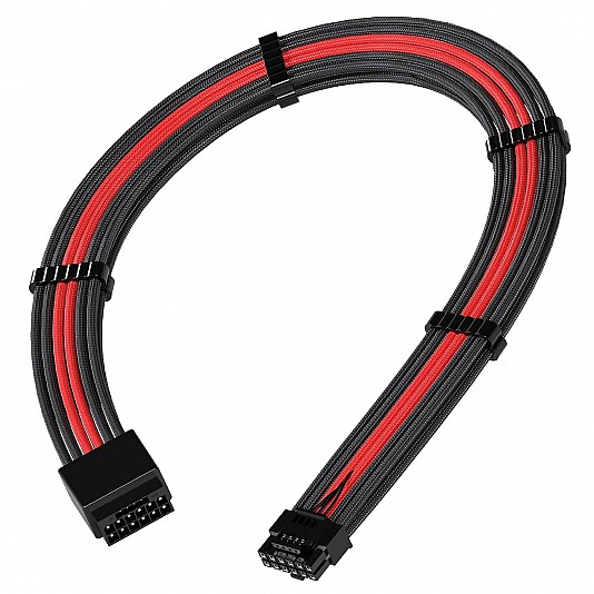 Prolunga GPU PCIe 5.0 da 16Pin (12+4) 12VHPWR a 16Pin - Nero/Rosso Prolunga GPU PCIe 5.0 da 16Pin (12+4) 12VHPWR a 16Pin - Nero/Rosso