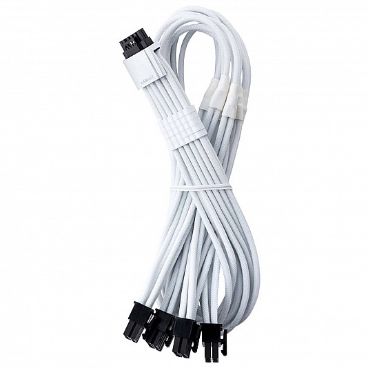 CableMod C-Series Pro ModMesh Cavo 12V-2x6 a 4x8 Pin, Corsair Type 3 e 4 - Bianco CableMod C-Series Pro ModMesh Cavo 12V-2x6 a 4x8 Pin, Corsair Type 3 e 4 - Bianco